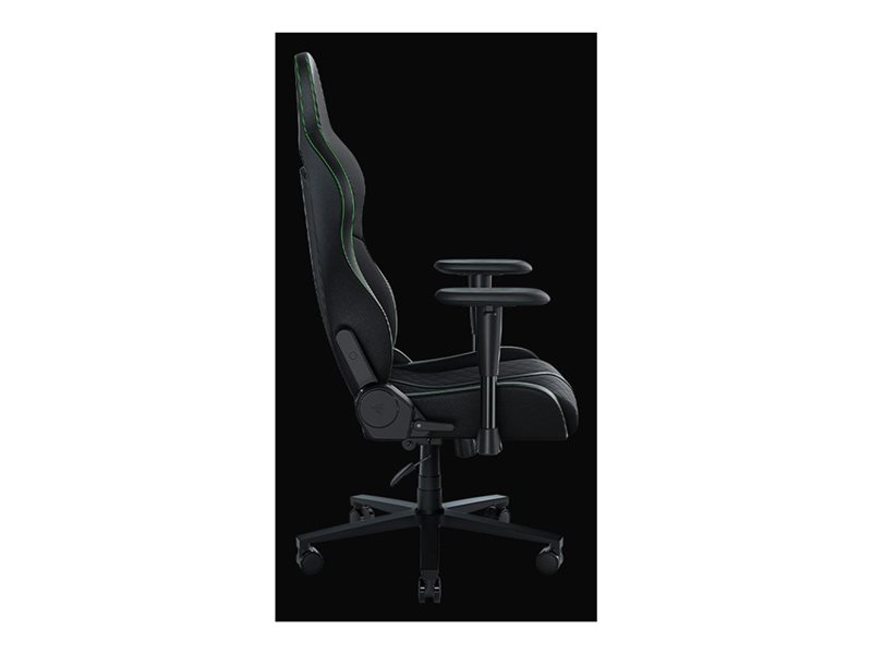 Razer Enki X - chair - steel, plush fabric, high-density polyurethane molded foam, elastomeric polyurethane (EPU) - black, green - Image 15