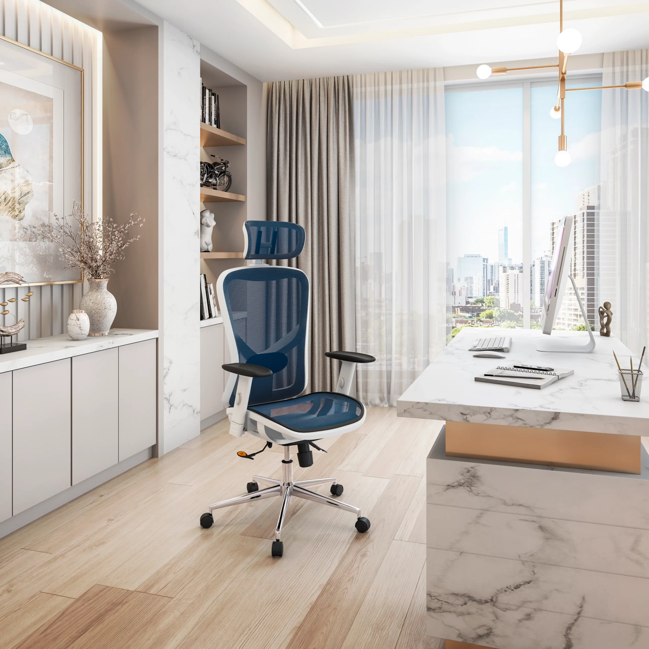 Techni Mobili 1008-BL High Back Chair - Image 2