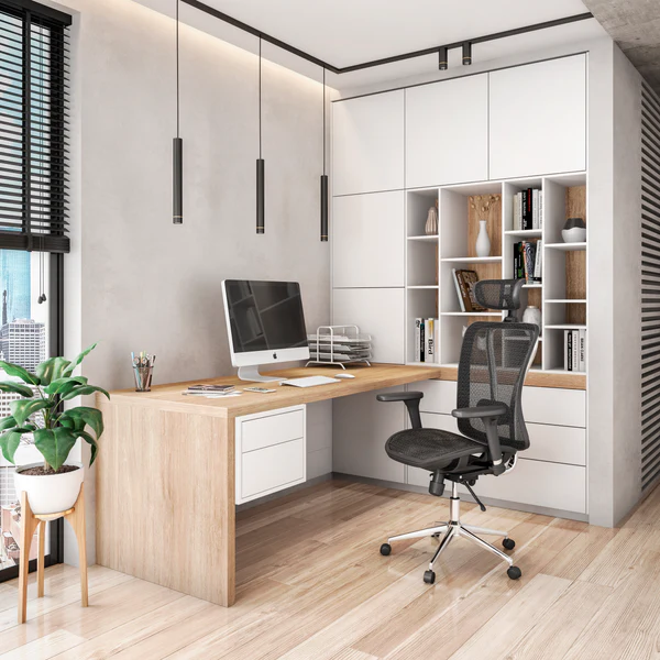 Techni Mobili - Executive Mesh Office Chair with Headrest and Lumbar Support - Image 2