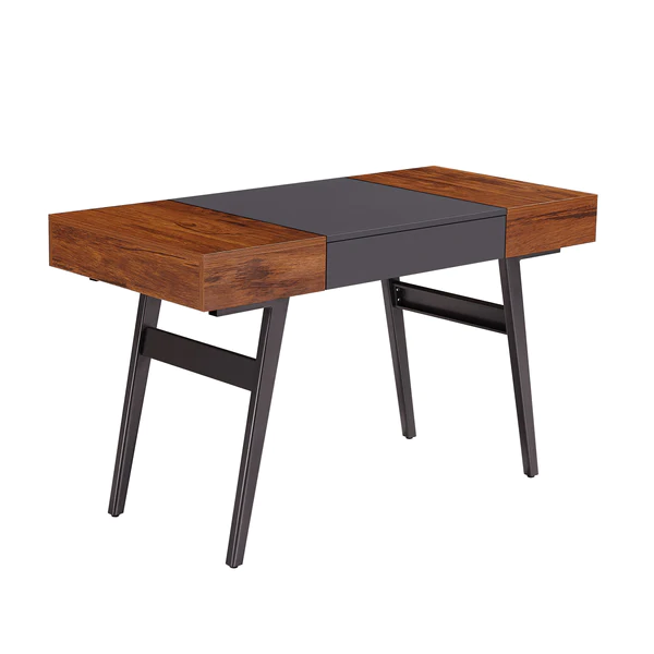 Techni Mobili Expandable RTA-1854 - table - rectangular - gray, mahogany
