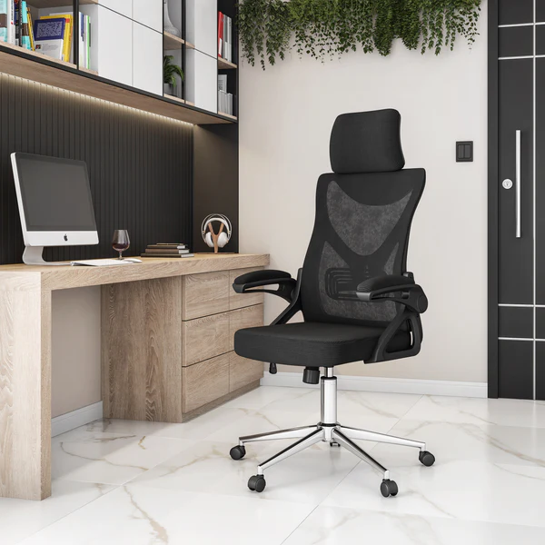 Techni Mobil - Modern High Back Mesh Ergonomic Chair - Black - CH-3263C-BK - Image 2