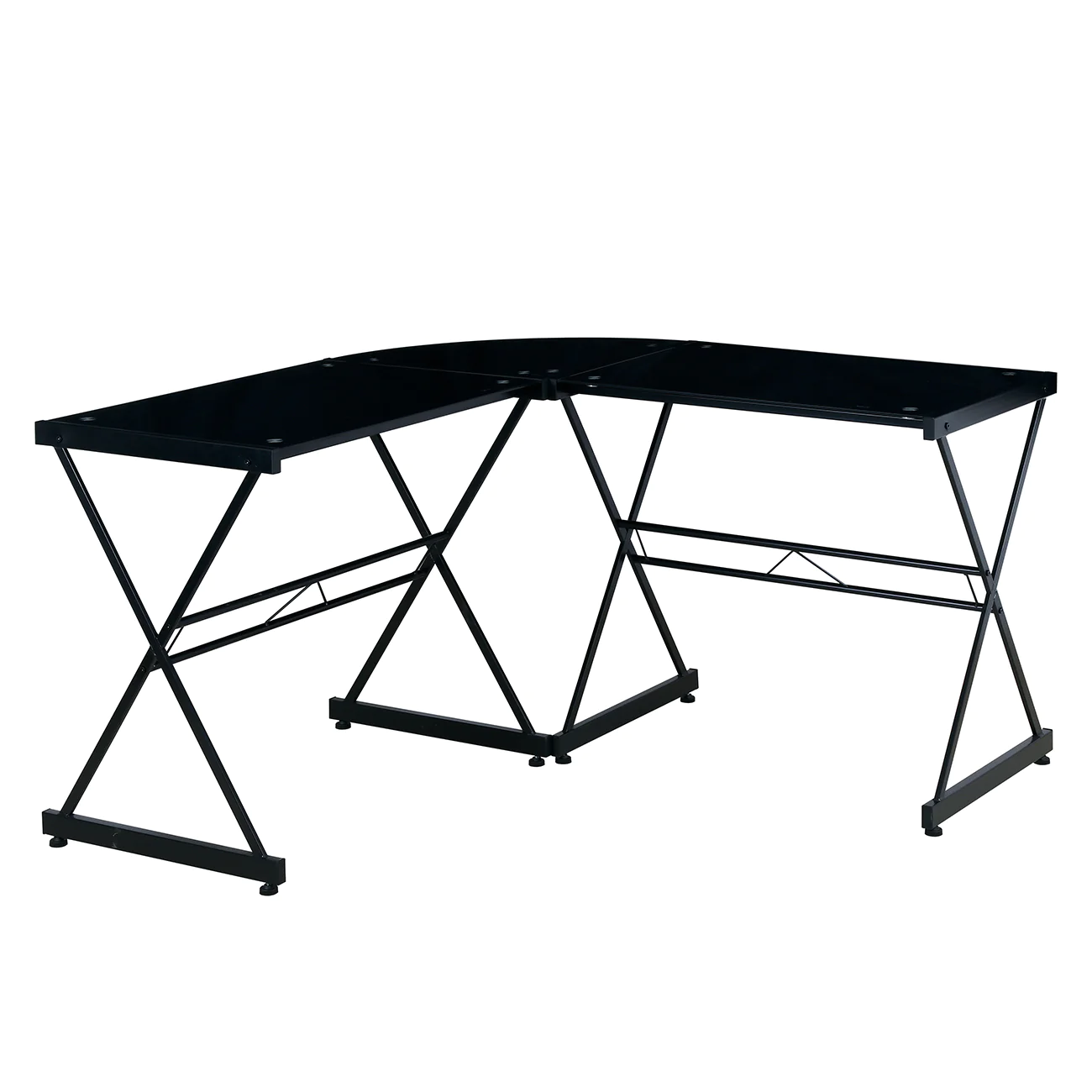 Techni Mobili | L-Shaped Glass Computer Desk