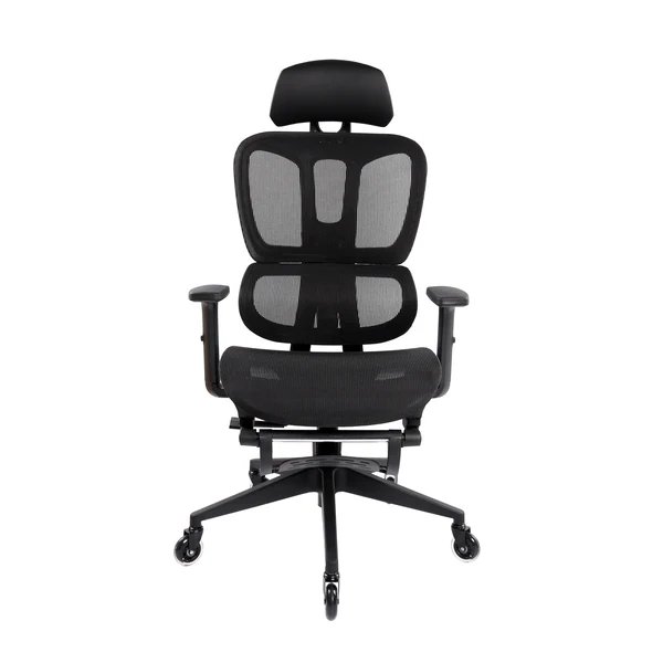 Techni Mobili - Ultimate Reclining Ergonomic Mesh Office Chair with Lumbar Support and Footrest- Black - Image 3