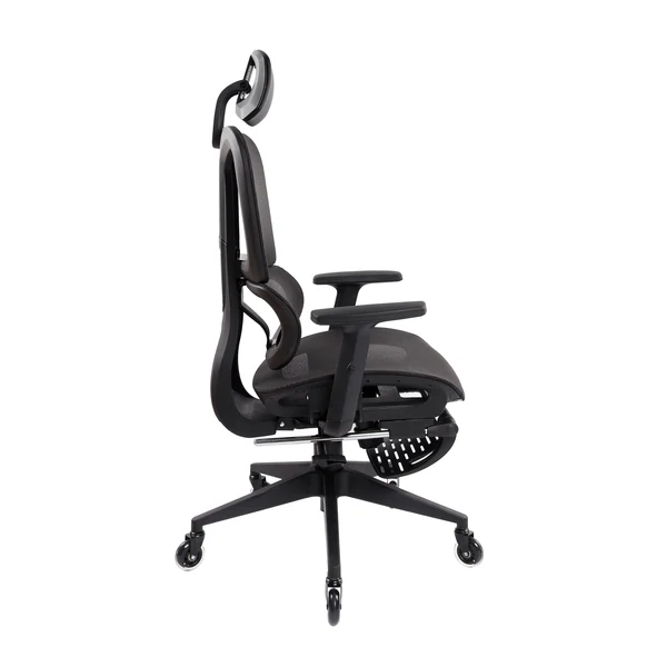 Techni Mobili - Ultimate Reclining Ergonomic Mesh Office Chair with Lumbar Support and Footrest- Black - Image 4