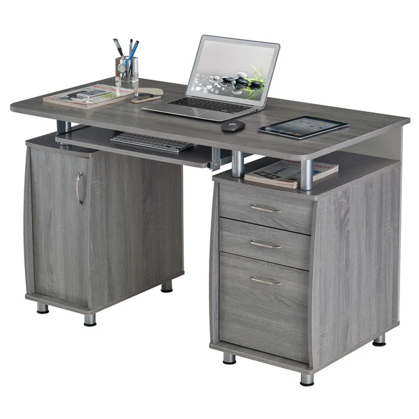 Techni Mobili - Complete Workstation Computer Desk with Storage - CD-4985-GRY - Image 4
