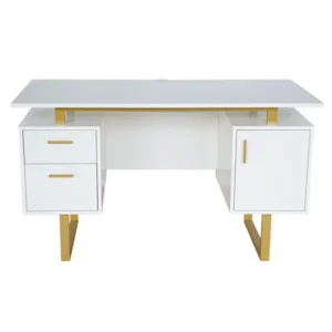 Techni Mobili Modern Desk with Storage - RTA-7002-GLD