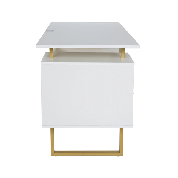 Techni Mobili Modern Desk with Storage - RTA-7002-GLD - Image 2