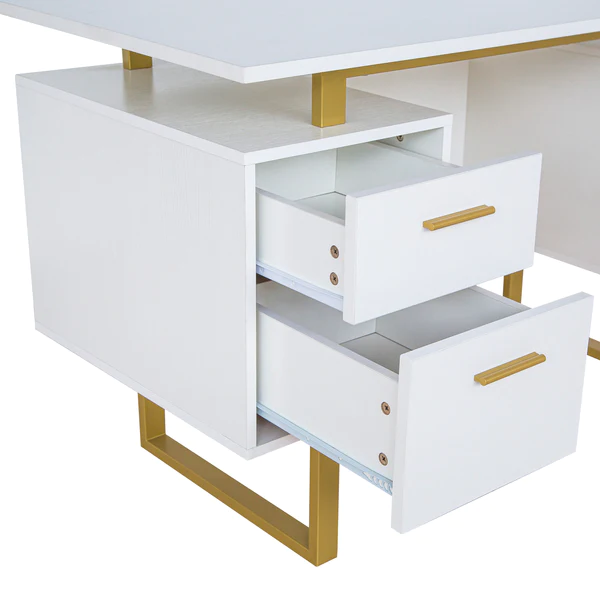 Techni Mobili Modern Desk with Storage - RTA-7002-GLD - Image 5