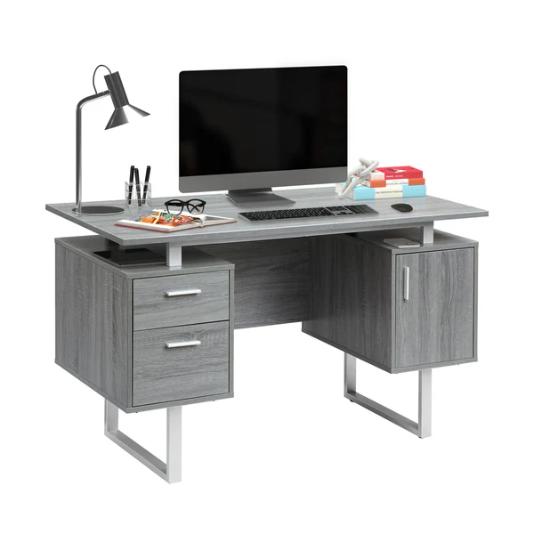 Techni Mobili - Modern Office Desk with Storage - CD-7002-GRY - Image 4