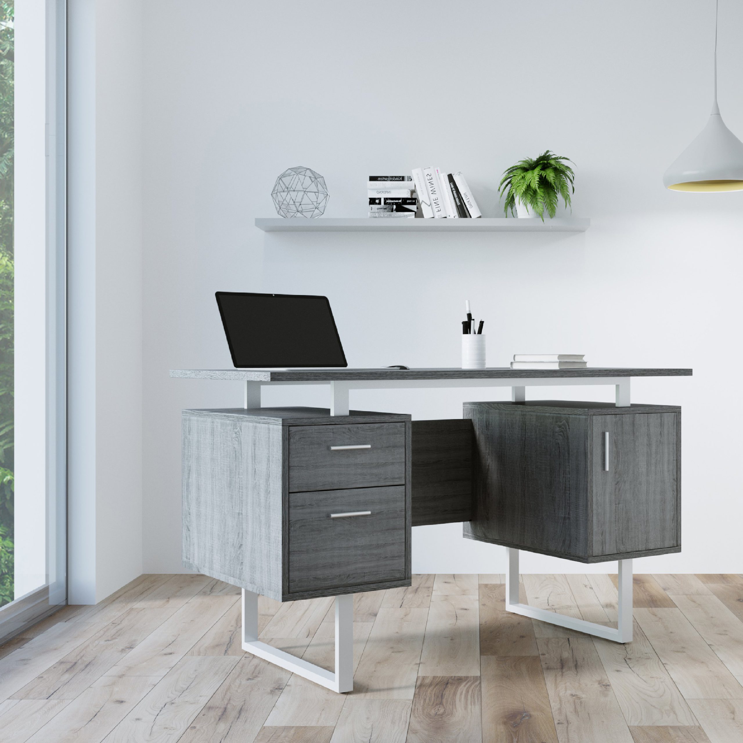 Techni Mobili Modern Office Desk with Storage - Image 6