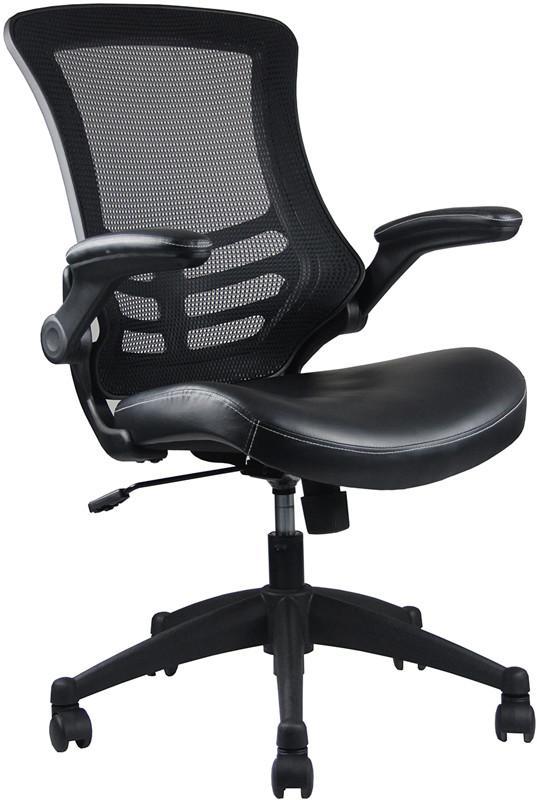 Techni Mobili - Stylish Mid-Back Mesh Office Chair With Adjustable Arms - 8070-BK - Image 3