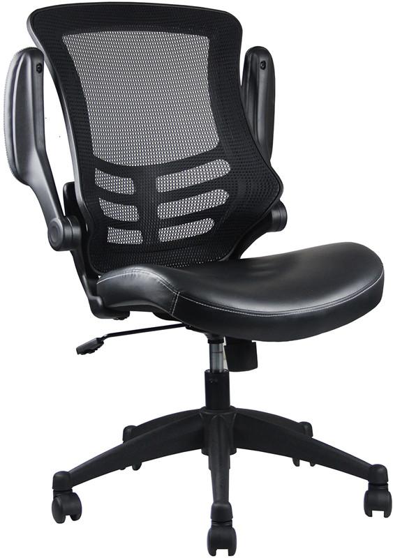 Techni Mobili - Stylish Mid-Back Mesh Office Chair With Adjustable Arms - 8070-BK - Image 4