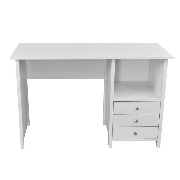 Techni Mobili - Contemporary White Desk with 3 Storage Drawers - CD-8407-WP-WHT - Image 3
