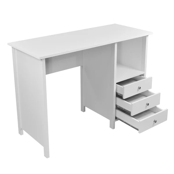 Techni Mobili - Contemporary White Desk with 3 Storage Drawers - CD-8407-WP-WHT - Image 4