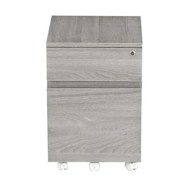 Techni Mobili - Rolling Two Drawer Vertical Filing Cabinet with Lock and Storage