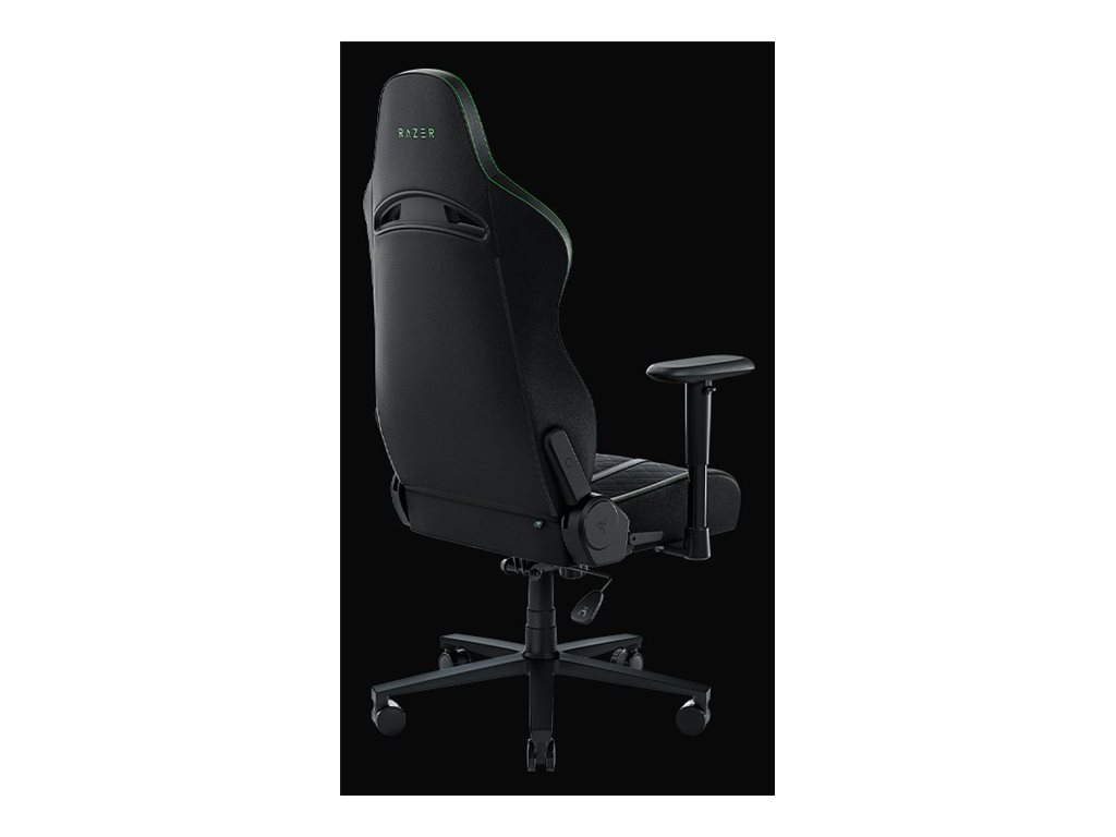 Razer Enki X - chair - steel, plush fabric, high-density polyurethane molded foam, elastomeric polyurethane (EPU) - black, green - Image 8