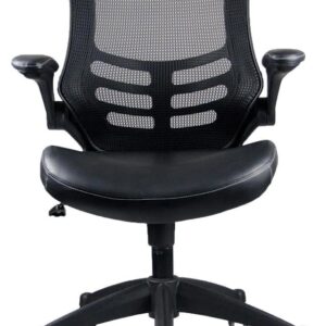 Techni Mobili - Stylish Mid-Back Mesh Office Chair With Adjustable Arms - 8070-BK