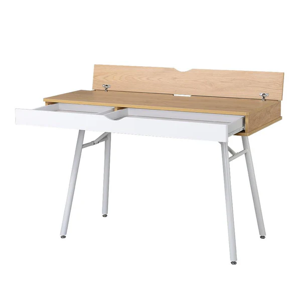 Techni Mobili Modern Multi Storage Computer Desk with Storage - Pine - Image 4