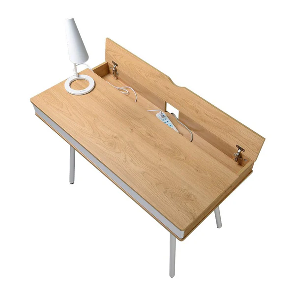 Techni Mobili Modern Multi Storage Computer Desk with Storage - Pine - Image 5